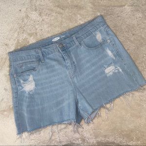 Old Navy Boyfriend Light Wash Denim Shorts